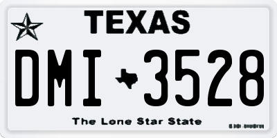 TX license plate DMI3528