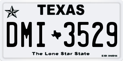 TX license plate DMI3529