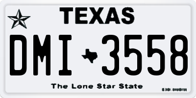 TX license plate DMI3558
