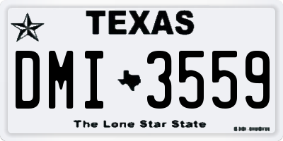 TX license plate DMI3559