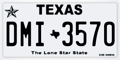 TX license plate DMI3570