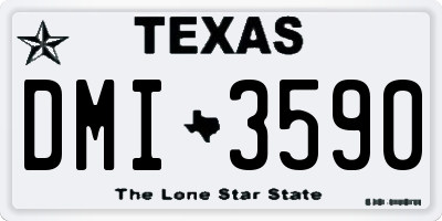 TX license plate DMI3590