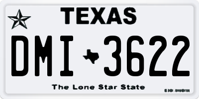 TX license plate DMI3622