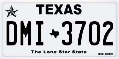 TX license plate DMI3702