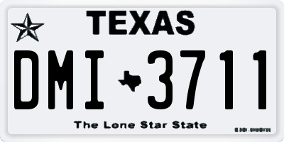 TX license plate DMI3711