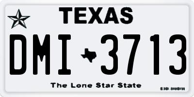 TX license plate DMI3713