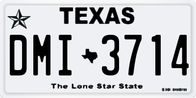 TX license plate DMI3714