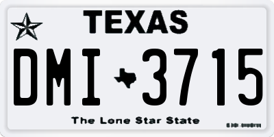 TX license plate DMI3715