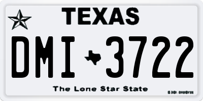 TX license plate DMI3722