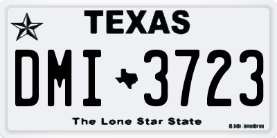 TX license plate DMI3723