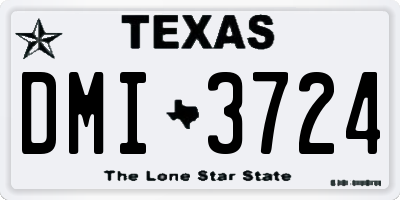 TX license plate DMI3724