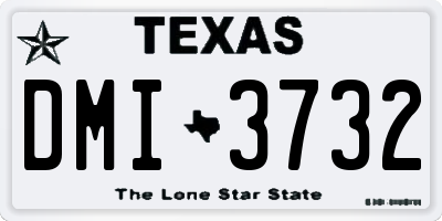 TX license plate DMI3732