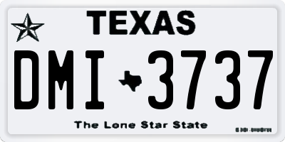 TX license plate DMI3737