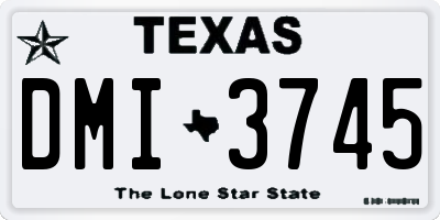 TX license plate DMI3745