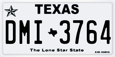 TX license plate DMI3764