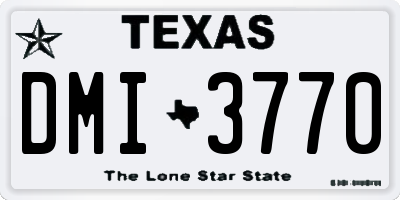 TX license plate DMI3770