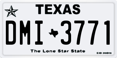 TX license plate DMI3771