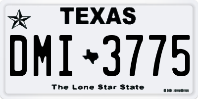 TX license plate DMI3775