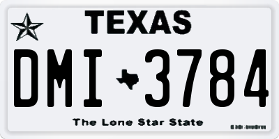 TX license plate DMI3784