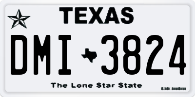 TX license plate DMI3824