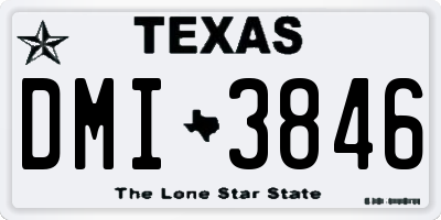 TX license plate DMI3846
