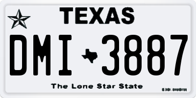 TX license plate DMI3887