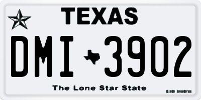 TX license plate DMI3902