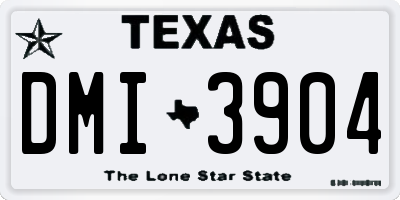 TX license plate DMI3904