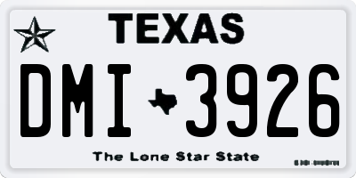 TX license plate DMI3926