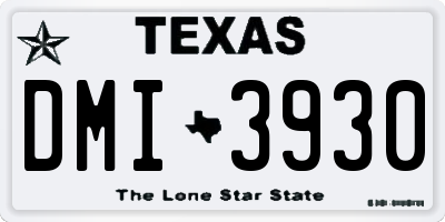 TX license plate DMI3930