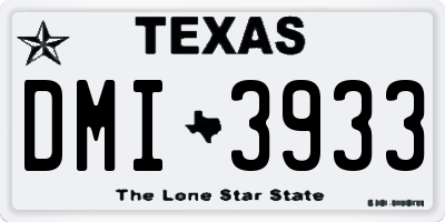 TX license plate DMI3933