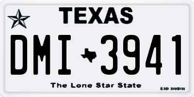 TX license plate DMI3941
