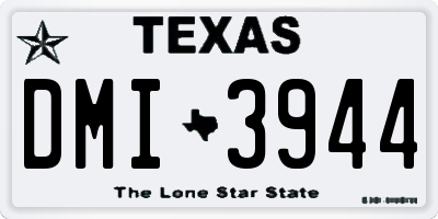 TX license plate DMI3944
