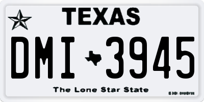 TX license plate DMI3945