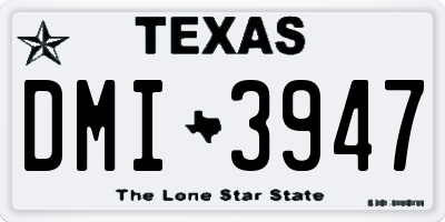 TX license plate DMI3947
