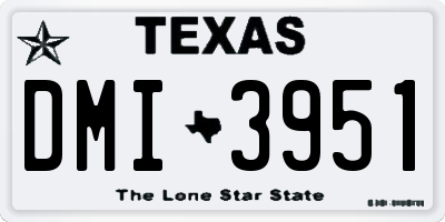 TX license plate DMI3951