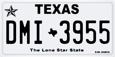 TX license plate DMI3955
