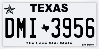 TX license plate DMI3956