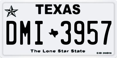 TX license plate DMI3957