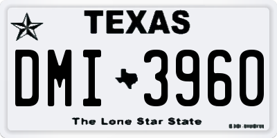 TX license plate DMI3960