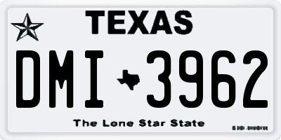 TX license plate DMI3962