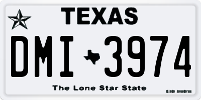TX license plate DMI3974