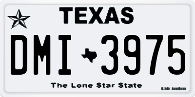 TX license plate DMI3975