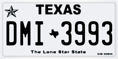 TX license plate DMI3993