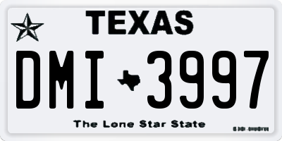 TX license plate DMI3997