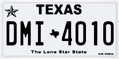 TX license plate DMI4010