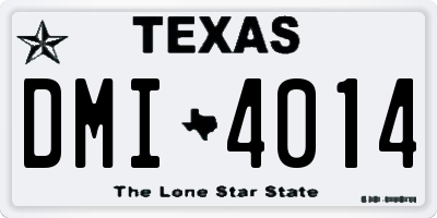 TX license plate DMI4014