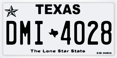 TX license plate DMI4028