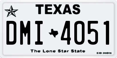 TX license plate DMI4051