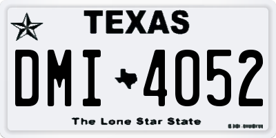 TX license plate DMI4052